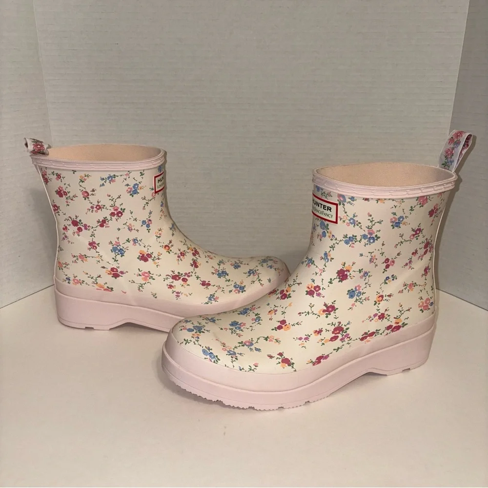 LoveShackFancy White Ankle Booties with Floral Design - Picture 2 of 7